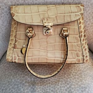 Dooney beige mini tote Croc